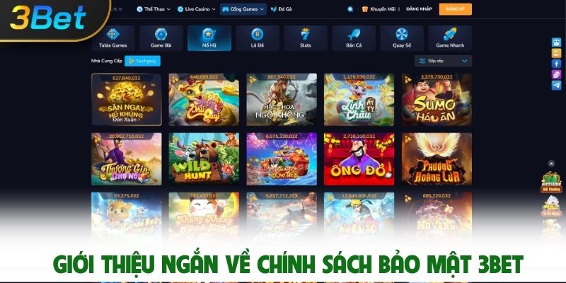 Giới Thiệu Ngắn Về Chính Sách Bảo Mật 3bet